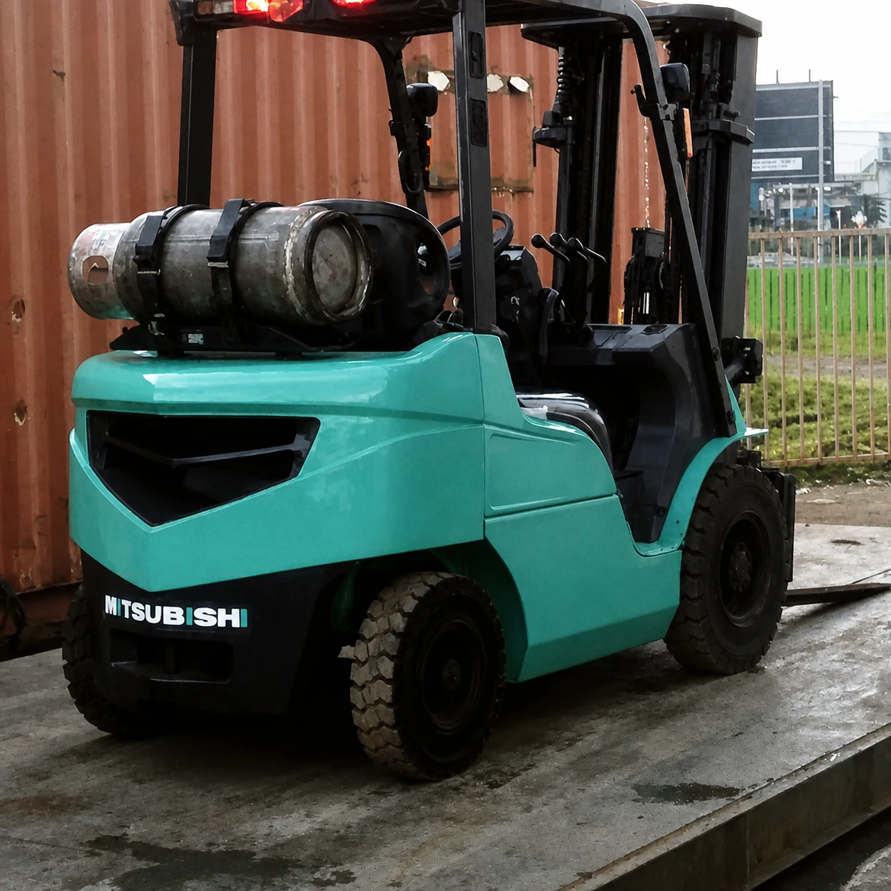 Mitsubishi forklift maintained by Mega Lifts